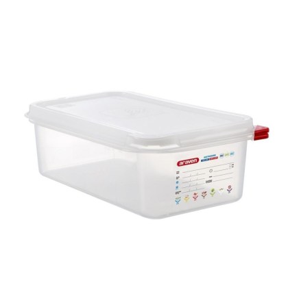 alfa-1598-1RxYDh-0 ΔΟΧΕΙΟ ΤΡΟΦΙΜΩΝ PP GN 1/3-10 HCM ΜΕ ΚΑΠΑΚΙ