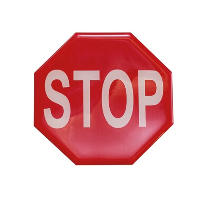 alfa-4921-2zaZ16-0 ΠΙΝΑΚΙΔΑ ΣΜΑΛΤΟΥ <<STOP>> Ø10 CM