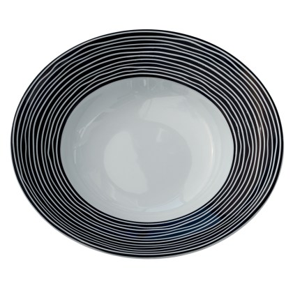 alfa-536-3XipZg-0 ΠΙΑΤΟ ΣΠΑΓΓΕΤΙ  ΜΑΥΡΗ ΡΙΓΑ Ø30 CM 1 ΤΕΜΑΧΙΟ
