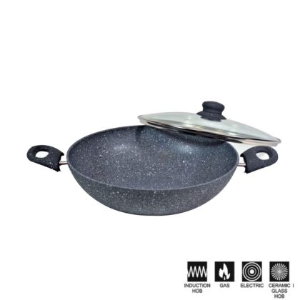 alfa-8039-2i28Ib-0.png ΚΑΤΣΑΡΟΛΑ WOK ΓΡΑΝΙΤΗΣ Ø28X7.8 HCM